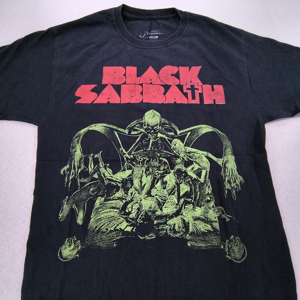 Black Sabbath Band Crew Neck Short Sleeve Graphic T Shirt Mens Size M Black